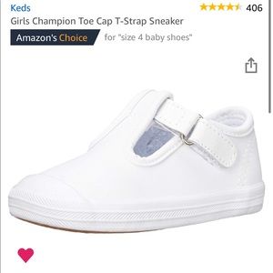Keds Champion Toe Cap T-Strap Sneaker, Size 4